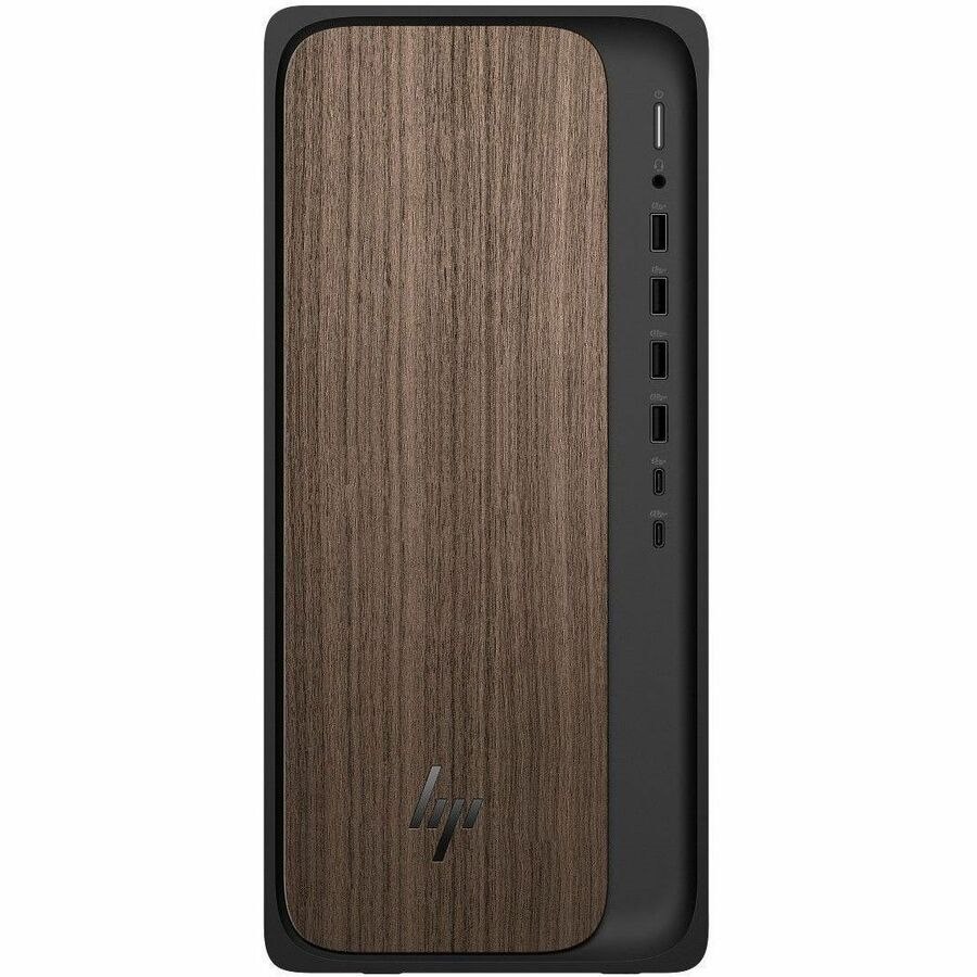 HP OmniDesk M03-0000i M03-0019 Desktop Computer - Intel Core Ultra 5 225 - 16 GB - 1 TB SSD - Tower - Dark Wood, Jack Black