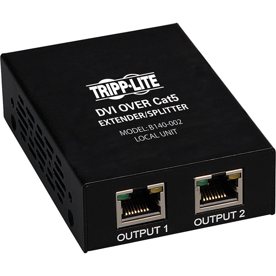 Eaton Tripp Lite Series 2-Port DVI over Cat5/6 Splitter/Extender, Box-Style Transmitter for Video, DVI-D Single Link, 200 ft. (60 m), TAA