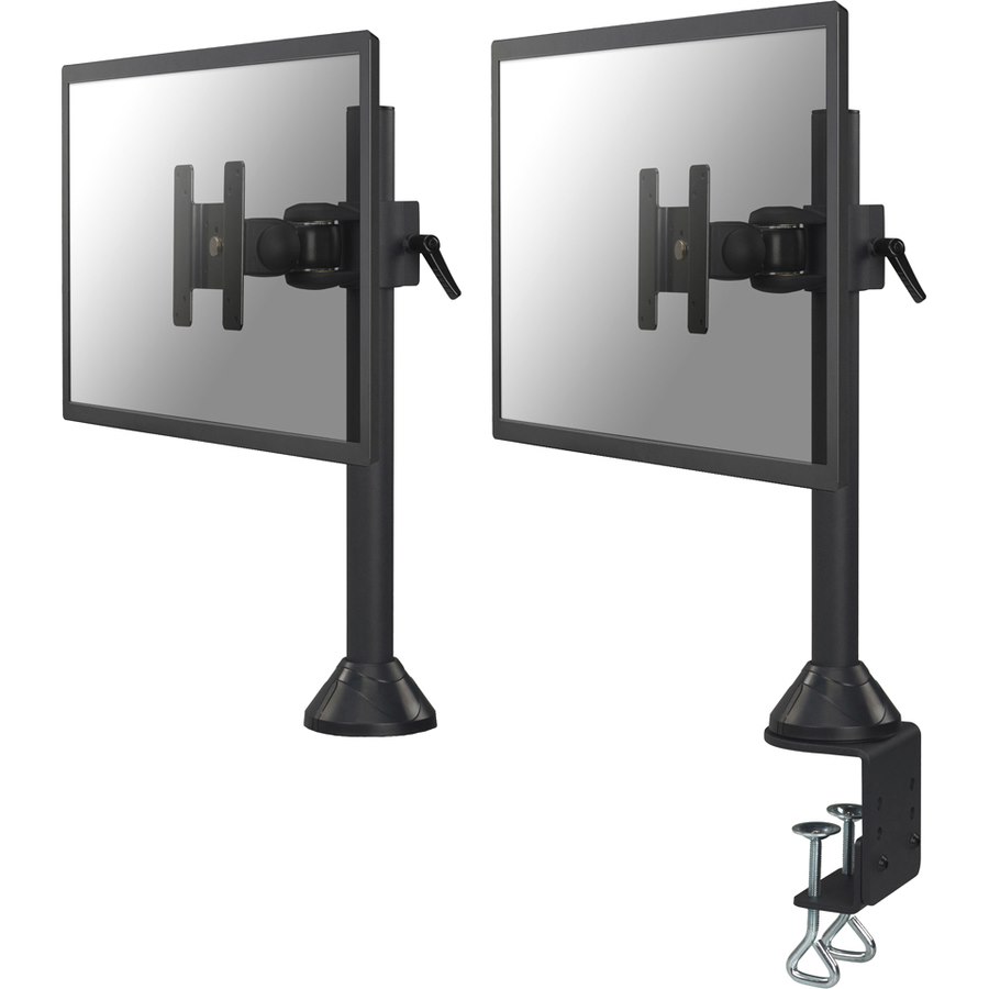 Newstar Tilt/Turn/Rotate Desk Mount (clamp & grommet) for 10-30" Monitor Screen, Height Adjustable - Black