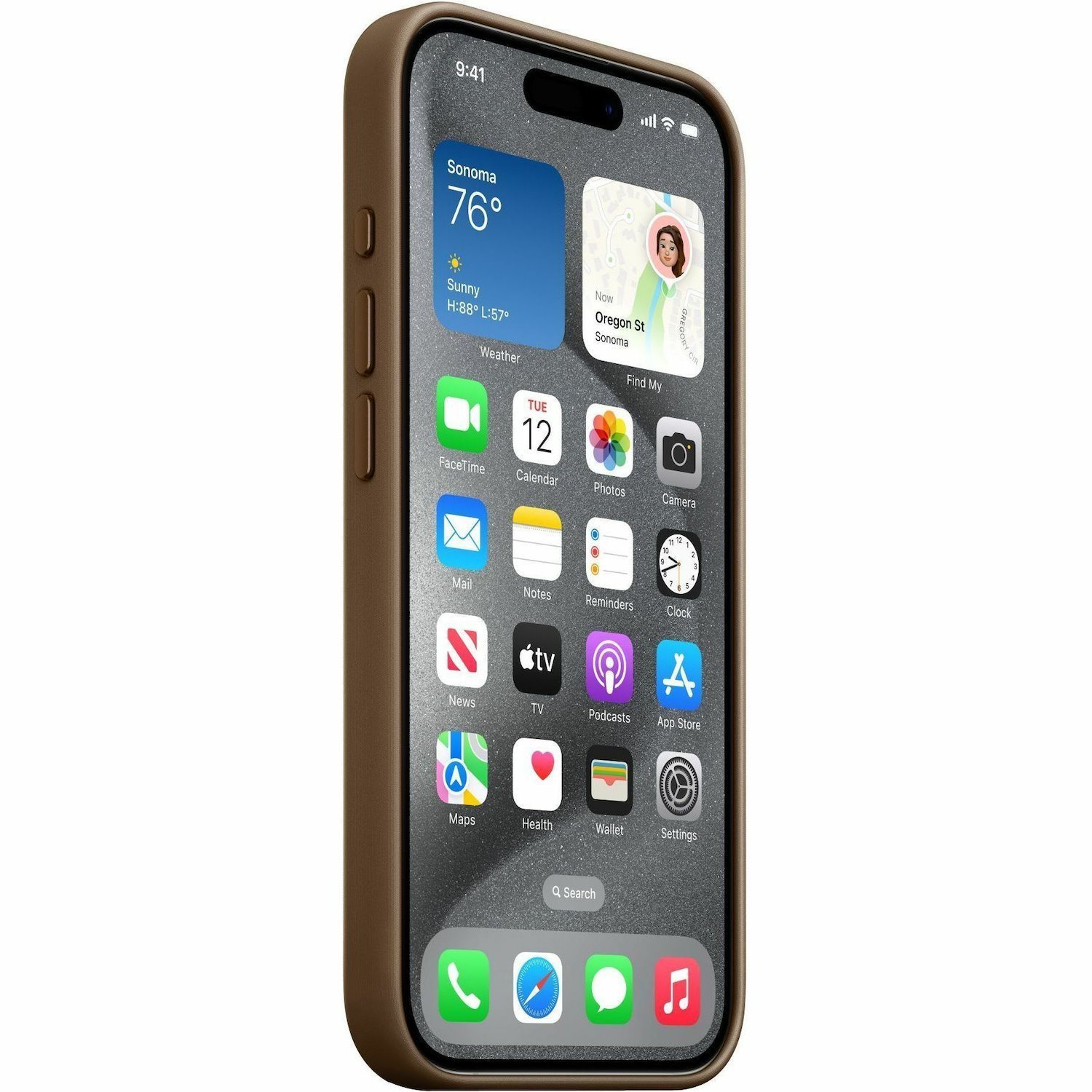 Apple iPhone 15 Pro FineWoven Case with MagSafe - Taupe