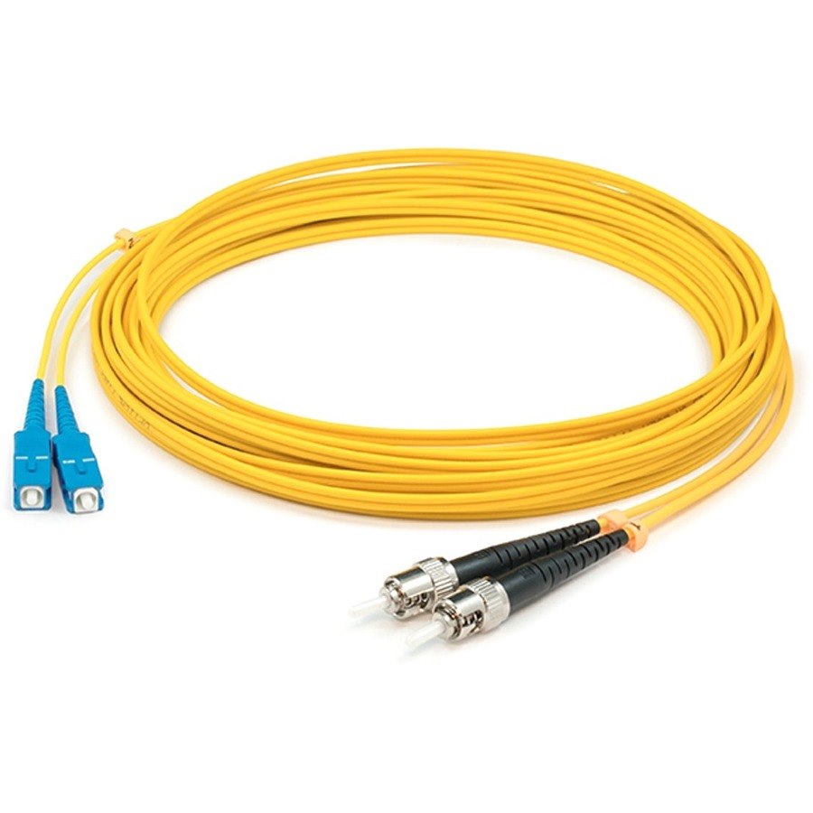 AddOn 3m ST to SC Yellow OS2 Duplex OFNR (Riser-Rated) TAA SMF Fiber Patch Cable