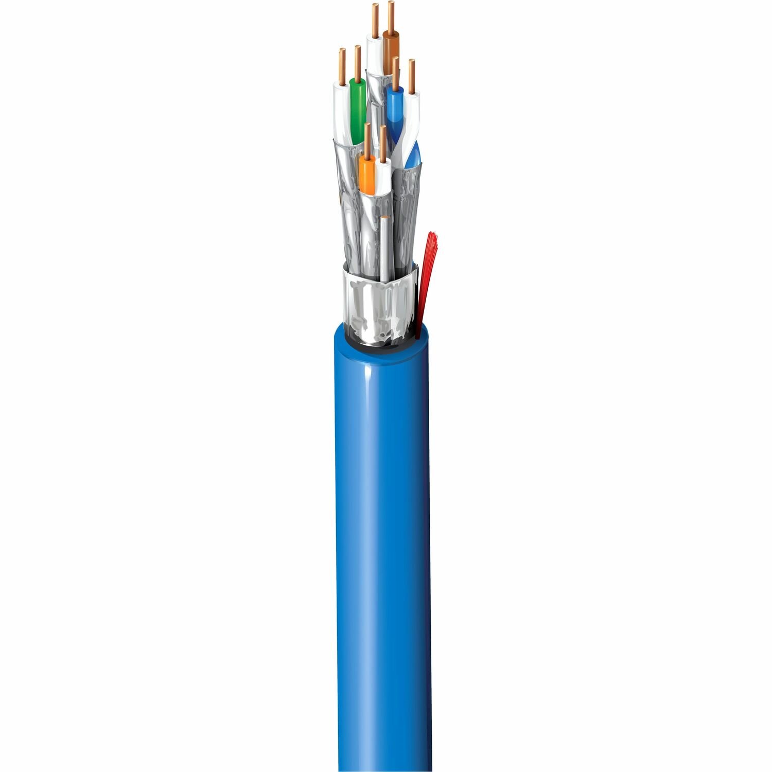 CAT6A Enhanced Premise Horizontal Plenum Cable, 23/4 Solid BC, Shielded, F/FTP, Indoor, 500m (1640.42'), Reel, Purple