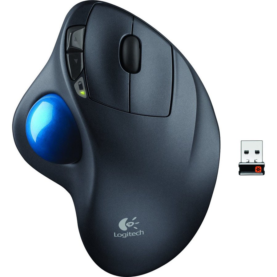 Logitech M570 Trackball - Radio Frequency - USB - Laser