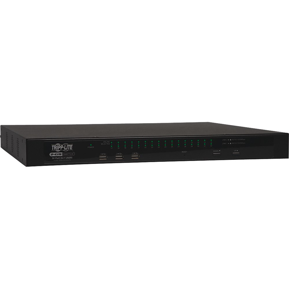 Eaton Tripp Lite Series NetDirector 32-Port Cat5 KVM over IP Switch - Virtual Media, 4 Remote + 1 Local User, 1U Rack-Mount, TAA