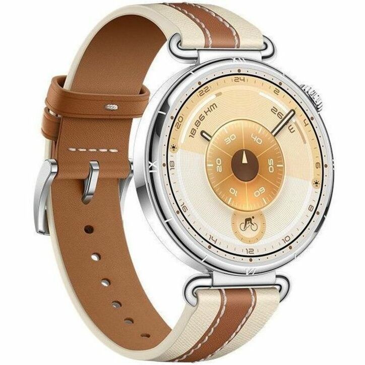 Huawei WATCH GT 6 Smart Watch - Round Case Shape - 41.30 mm Case Height - 41.30 mm Case Width - Brown Body Color - Brown Band Color - Stainless Steel Case Material - Fluoroelastomer Band Material