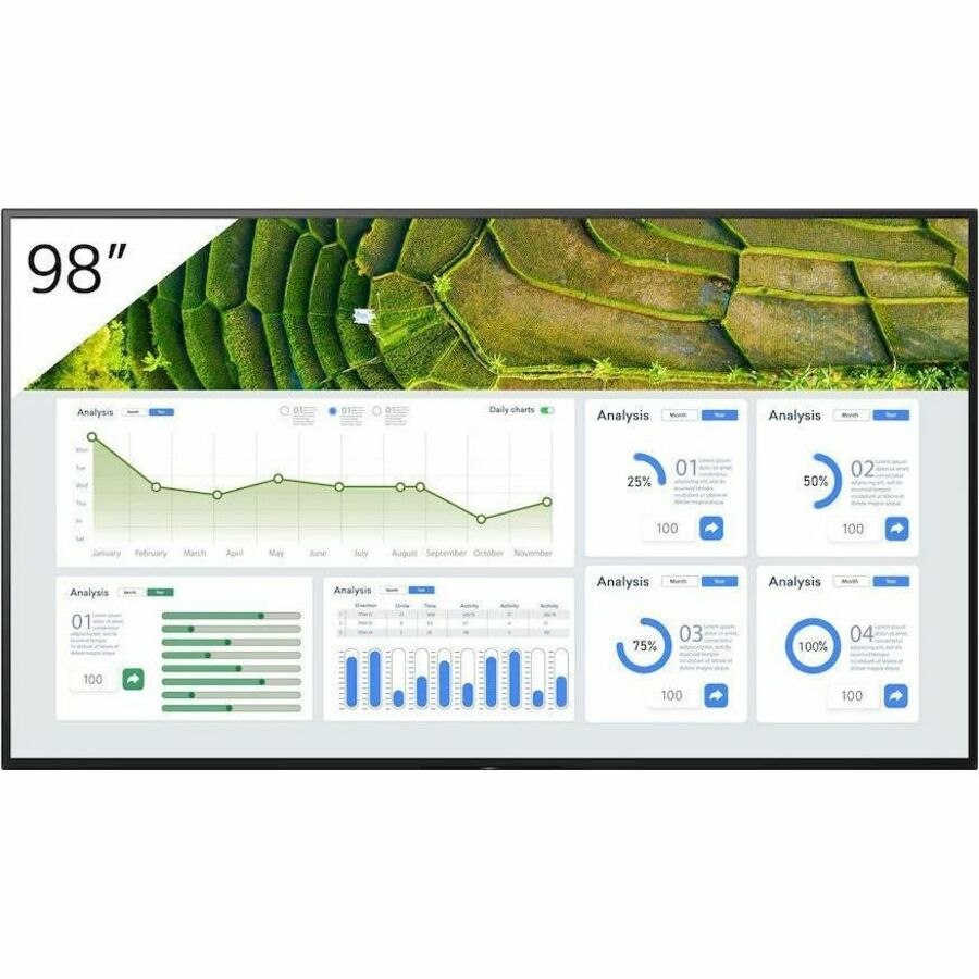 Sony BRAVIA FW-98BZ30L 98" LCD Digital Signage Display - 24 Hours/7 Days Operation
