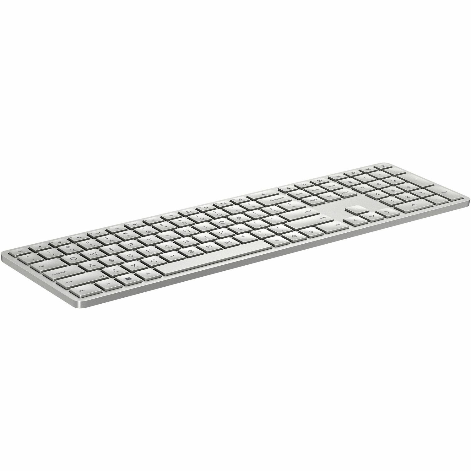HP 970 Toetsenbord - Full-size - Draadloos Verbinding - USB type A Interface - Engels (Europa) - QWERTY indeling - Zilver