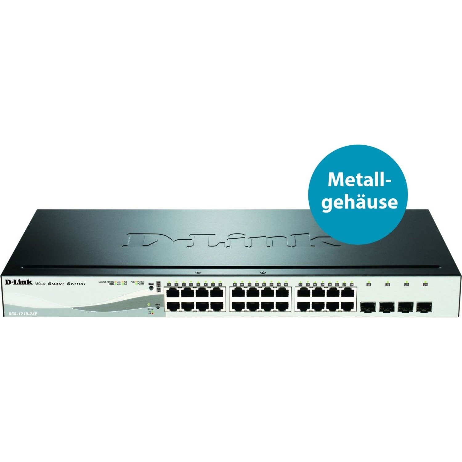 D-Link DGS-1210 DGS-1210-24P 24 Ports Manageable Ethernet Switch - Gigabit Ethernet - 10/100/1000Base-T