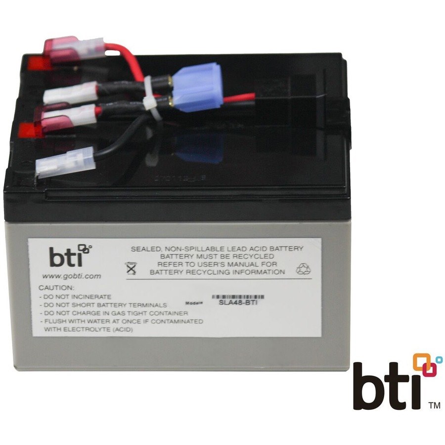 BTI RBC48-SLA48-BTI SEALED LEAD ACID BATTERY FOR APC DLA750, SMT750, SMT750C, SMT750I, SMT750IC, SMT750TW, SMT750US, SUA750, SUA750I, SUA750ICH, SUA750ICH-45