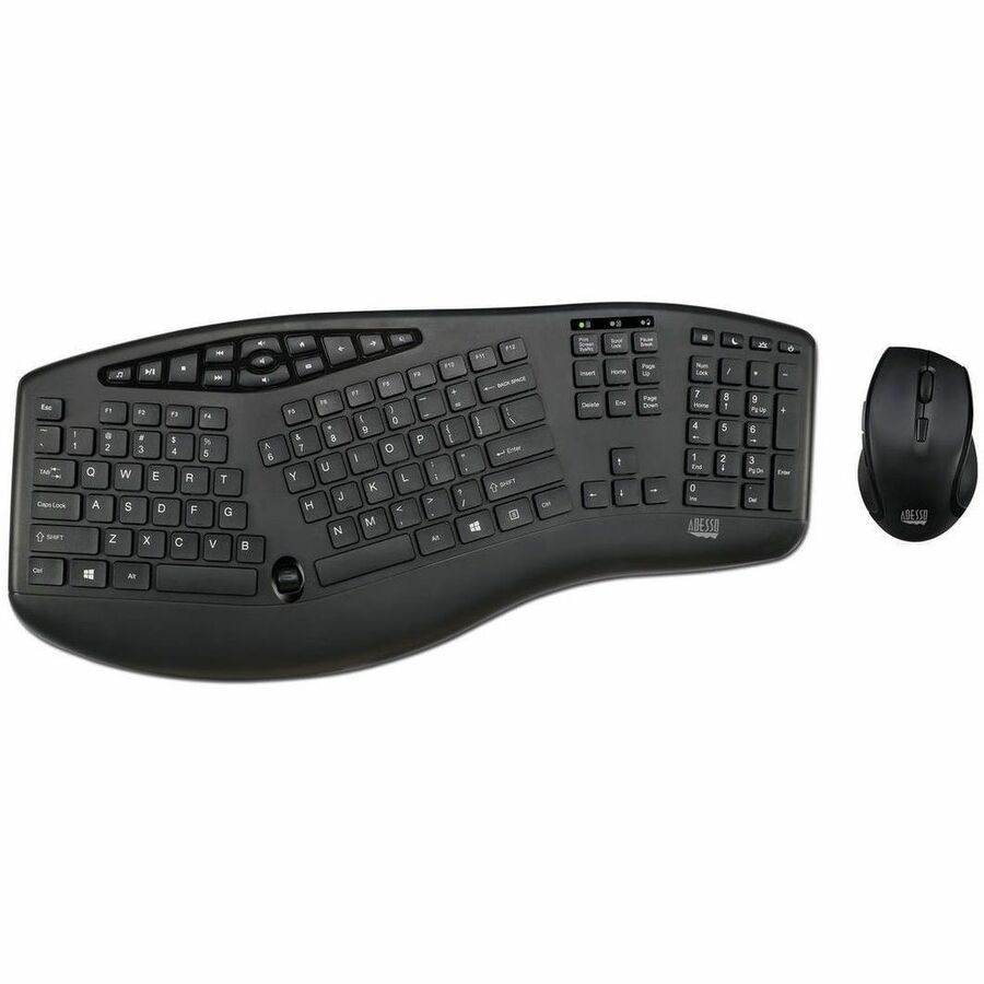 Adesso French Canadian Wireless Slim Ergo Keyboard And Mouse Combo (Azerty Layou
