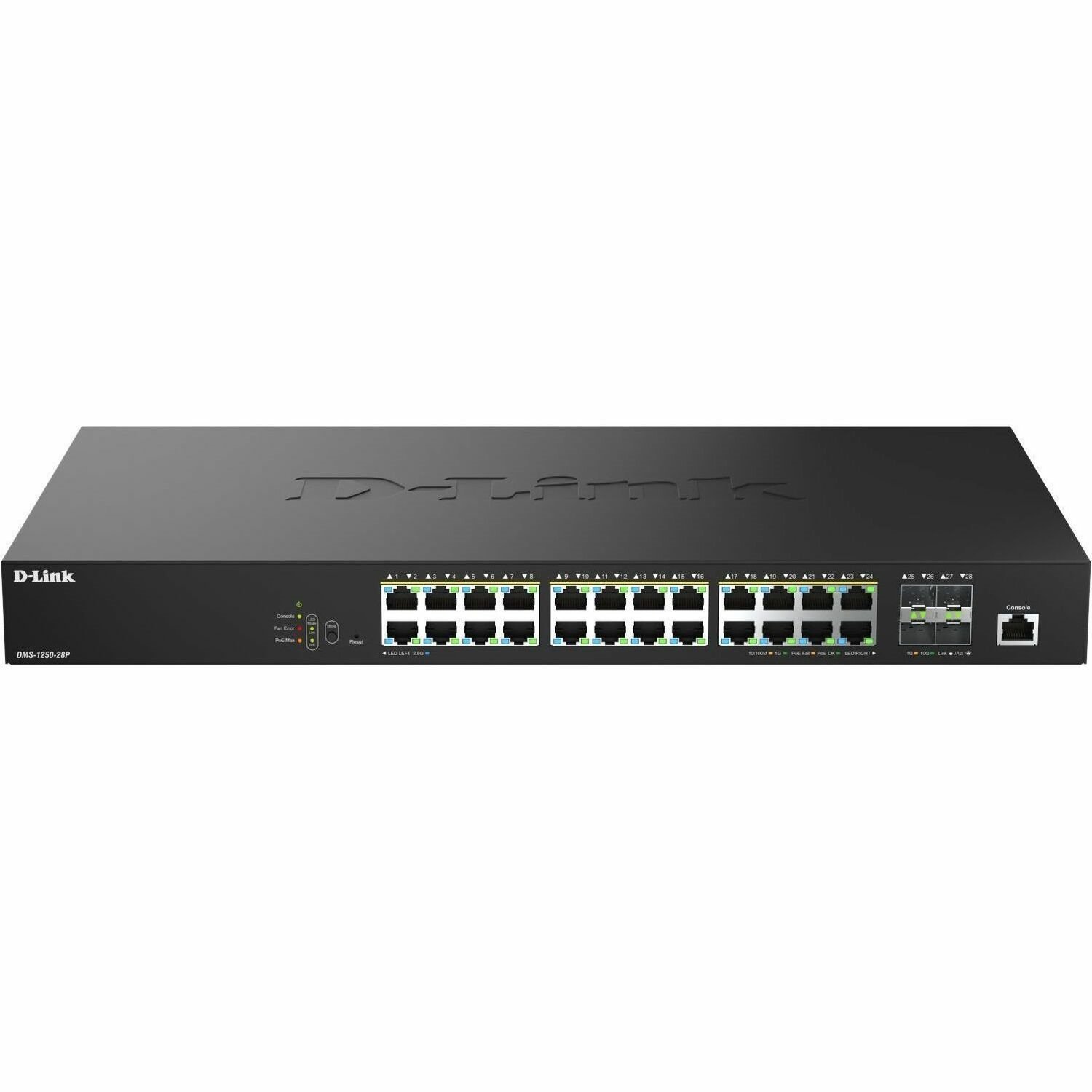 D-Link DMS-1250 DMS-1250-28P 24 Ports Manageable Ethernet Switch - 2.5 Gigabit Ethernet, 10 Gigabit Ethernet - 2.5GBase-T, 10GBase-X