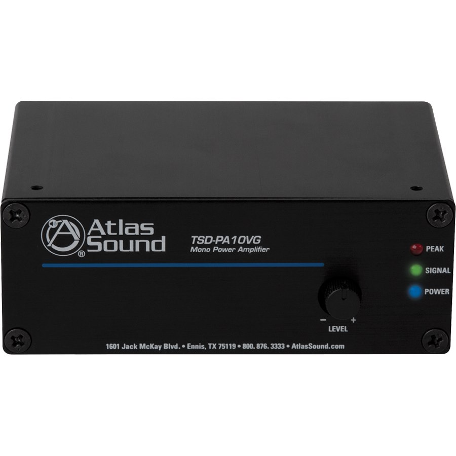 AtlasIED TSD-PA10VG Amplifier - 10 W RMS - 1 Channel - Black