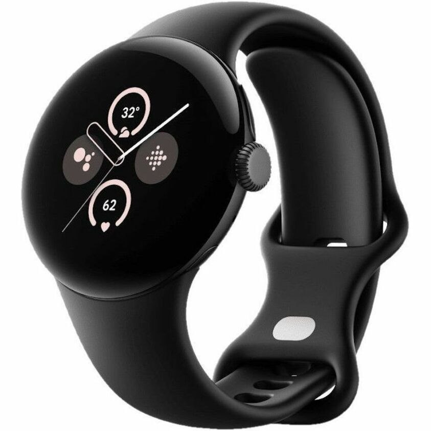Google Pixel Watch Smart Watch - 12.30 mm Case Height - Matte Black Case Color - Obsidian Band Color - Aluminium Body Material - Aluminium Case Material - Fluoroelastomer Band Material - Wireless LAN - 4G - LTE, UMTS