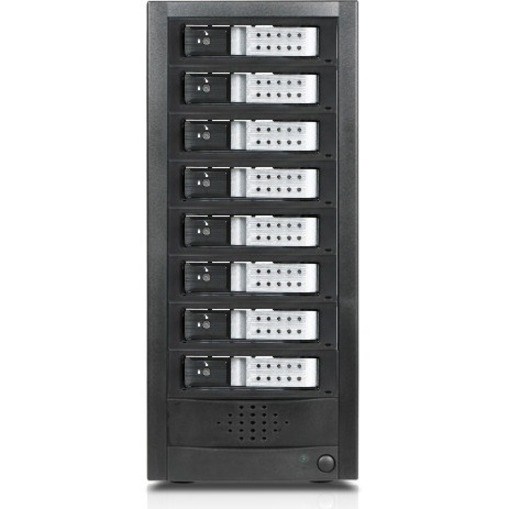 RAIDage JAGE9BT8HDSL-DE Drive Enclosure 12Gb/s SAS, SATA/600 - Mini-SAS HD Host Interface Tower - Black, Silver