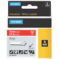 Dymo White on Red Color Coded Label