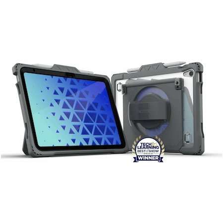 MAXCases Shield Extreme-X2-H with Hand Strap for iPad 10 10.9" (2022) (Black Bezel-Gray Case)