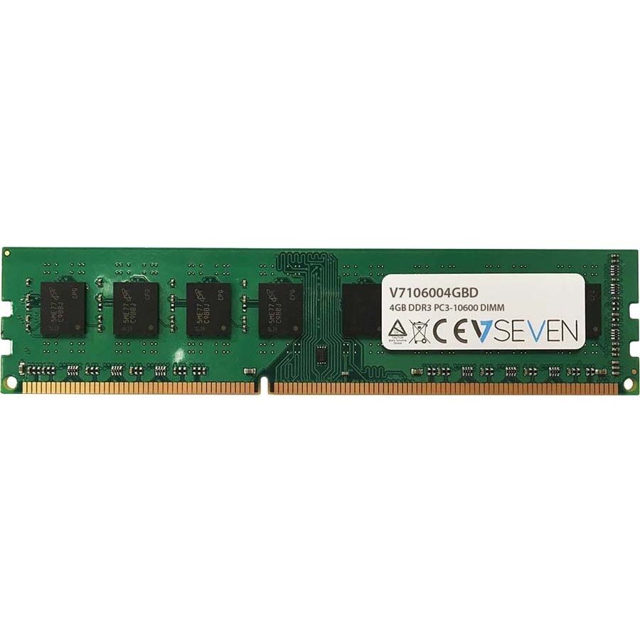 V7 V7106004GBD RAM Module for Desktop PC - 4 GB - DDR3-1333/PC3-10600 DDR3 SDRAM - 1333 MHz Dual-rank Memory - CL9