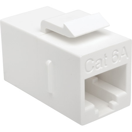 Eaton Tripp Lite Series Cat6a Straight-Through Modular In-Line Snap-In Coupler (RJ45 F/F), TAA