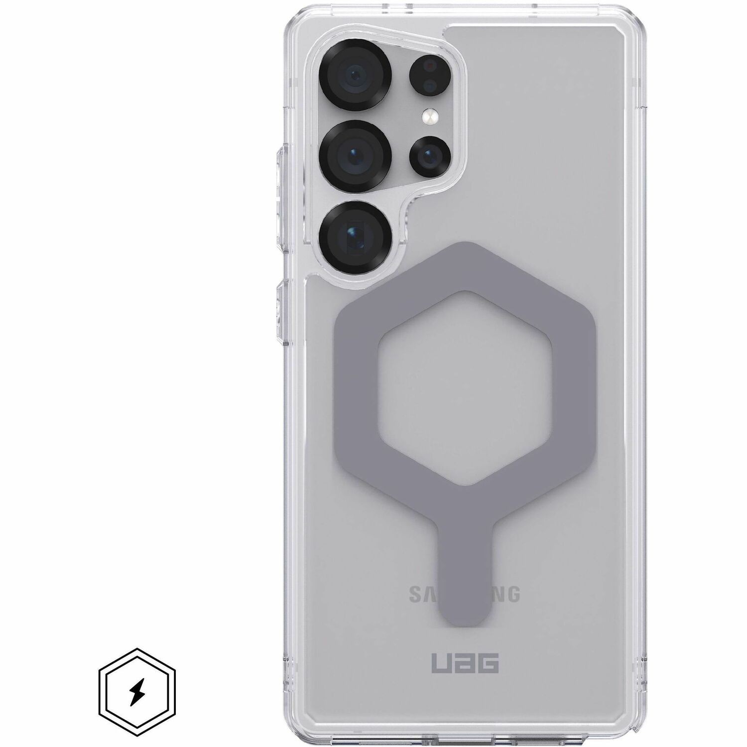 Urban Armor Gear Plyo Case voor Samsung Galaxy S25 Ultra Smartphone - IJs, Zilver