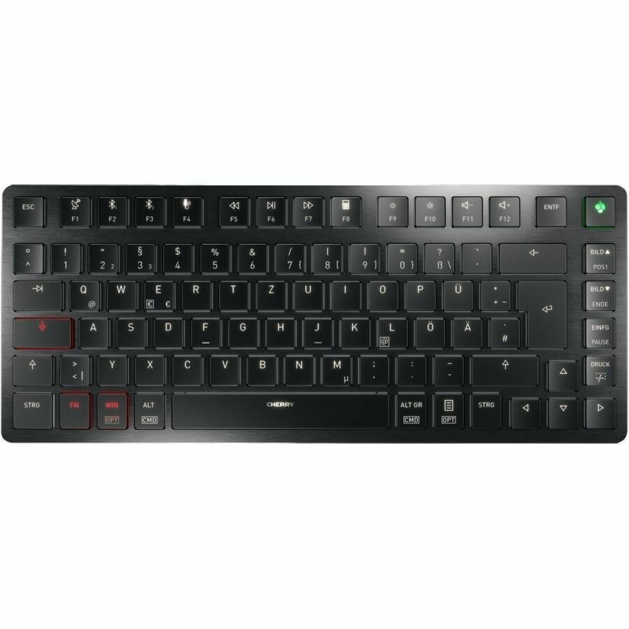 Cherry KW X Ulp 2.0 Mini Toetsenbord Thuis/Werk Usb + RF Wireless + Bluetooth Qwertz Duits Zwart ** New Retail **
