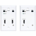 Eaton Tripp Lite Series HDMI over Cat6 Extender Kit, Wallplate, 4K 60Hz, 4:4:4, IR, PoC, HDR, HDCP 2.2, 230 ft., TAA