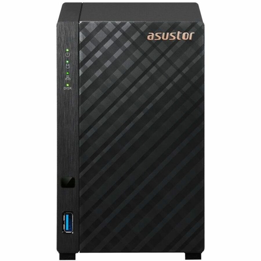 Asustor 2-Bay Nas(No Disk),Realtek RTD1619B 1.7GHz, 1GB, GbE Lan(1), Usb(2), TWR, 3YR