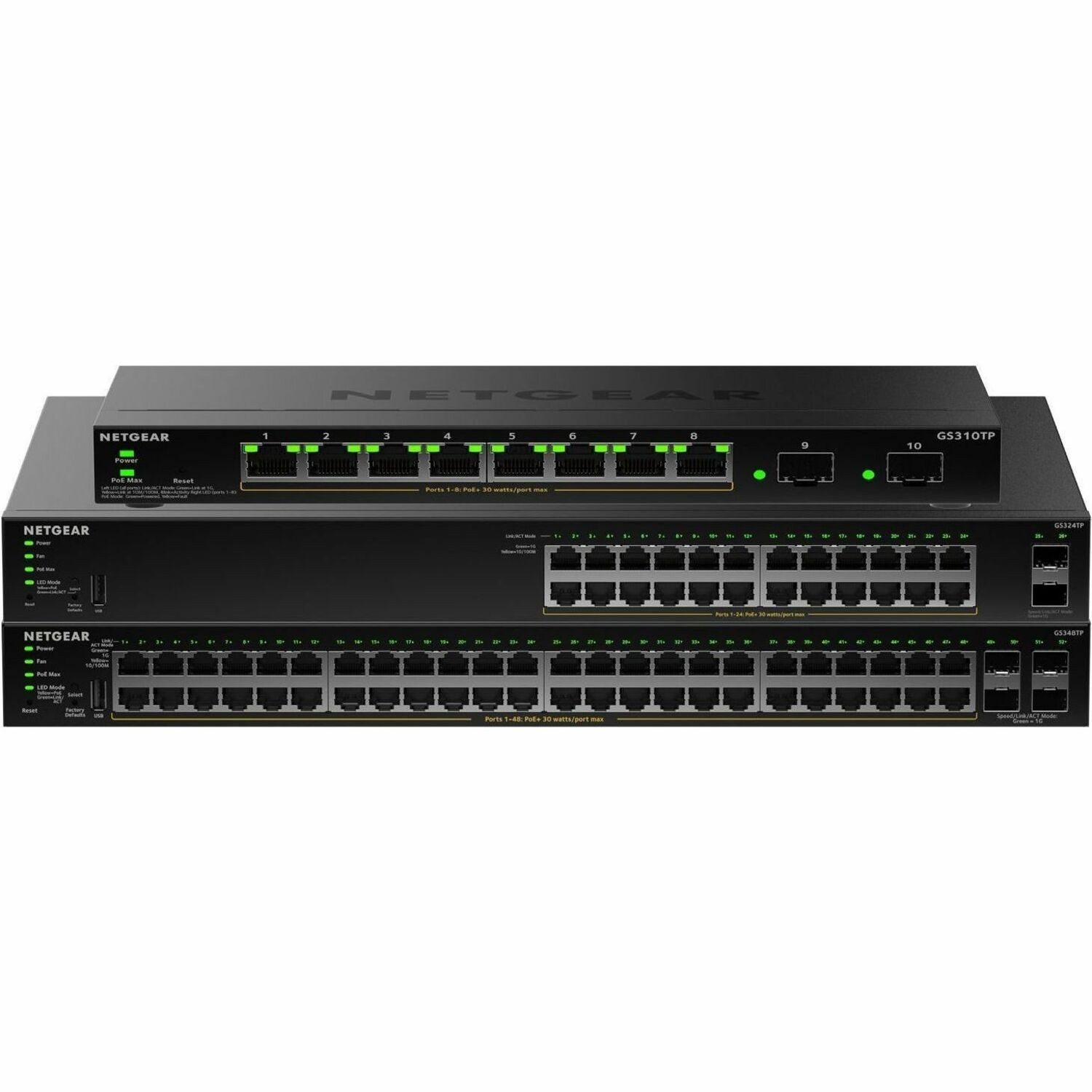Netgear S350 GS324TPv2 24 Ports Manageable Ethernet Switch - Gigabit Ethernet - 10/100/1000Base-T, 1000Base-X