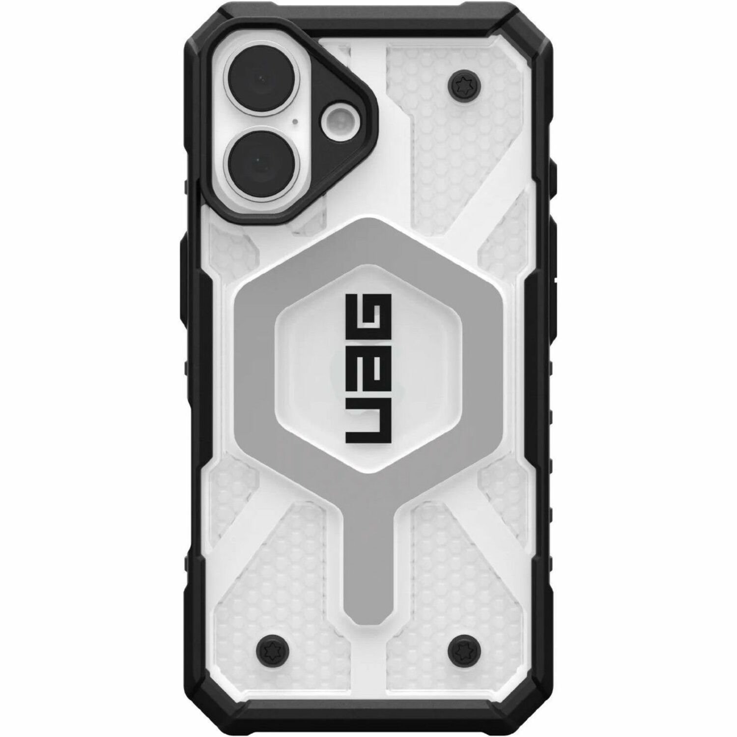 Urban Armor Gear Pathfinder Clear iPhone 16 Case - Ice/Silver