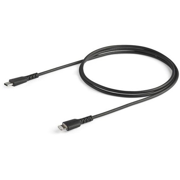 StarTech.com 3 foot/1m Durable Black USB-C to Lightning Cable, Rugged Heavy Duty Charging/Sync Cable for Apple iPhone/iPad MFi Certified