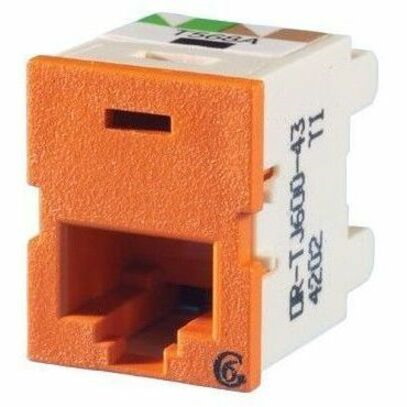 Ortronics Clarity 6 TracJack, T568A/B, 180 degree, Orange