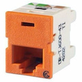 Ortronics Clarity 6 TracJack, T568A/B, 180 degree, Orange