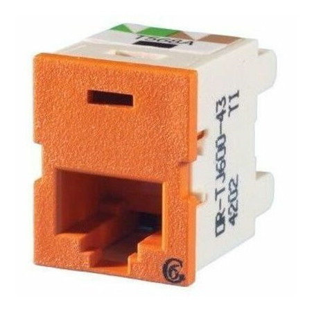 Ortronics Clarity 6 TracJack, T568A/B, 180 degree, Orange