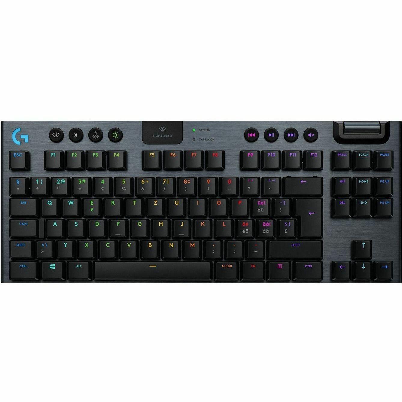 Logitech G G915 TKL Robuust Gaming-toetsenbord - Compact - Bedraad/draadloos Verbinding - USB Interface - RGB LED - Nederlands - AZERTY indeling - Kool