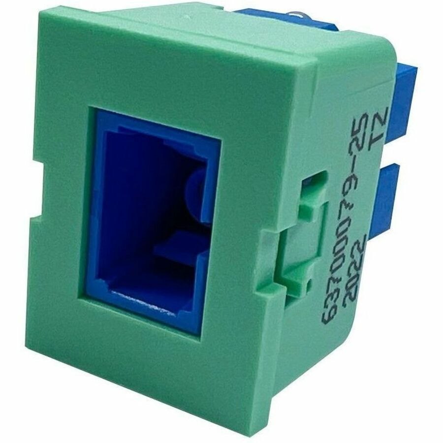 Ortronics TrackJack, SC, Simplex, Blue Adapter, Flush Mount, Single-Mode, LT Green Housing