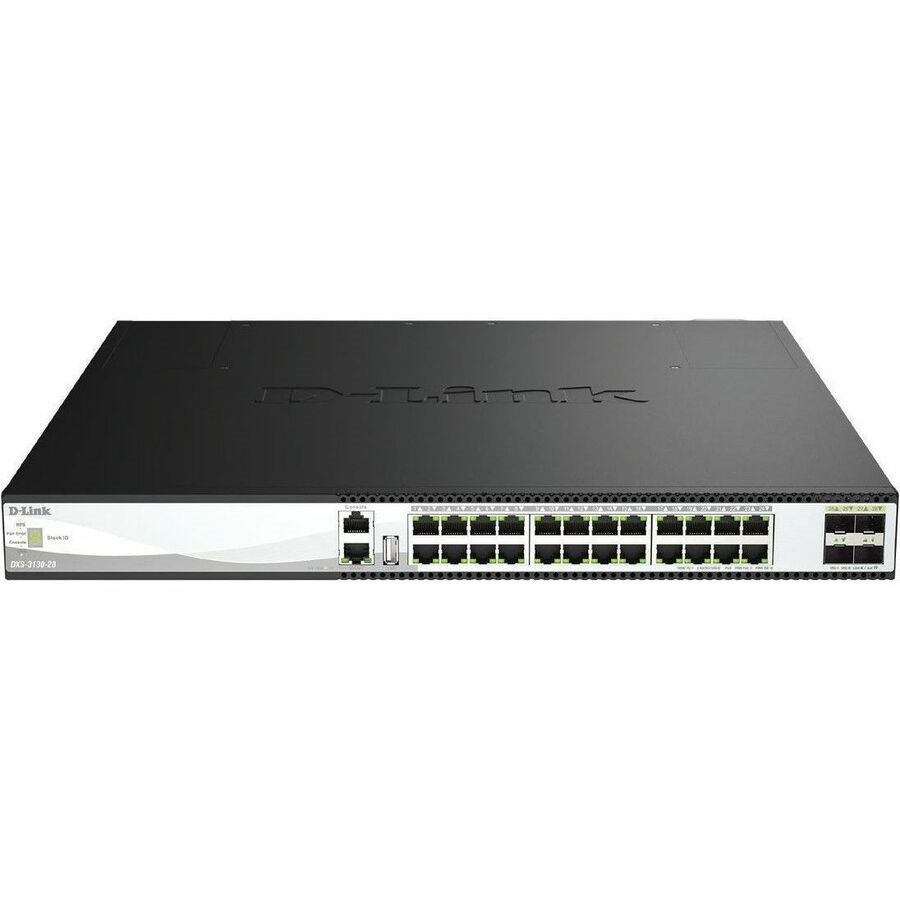 D-Link DXS-3130 DXS-3130-28 24 Ports Manageable Ethernet Switch - Gigabit Ethernet, 2.5 Gigabit Ethernet, 5 Gigabit Ethernet, 10 Gigabit Ethernet, 25 Gigabit Ethernet - 10/100/1000Base-T, 2.5GBase-T, 5GBase-T, 10GBase-T, 10GBase-X, 25GBase-X