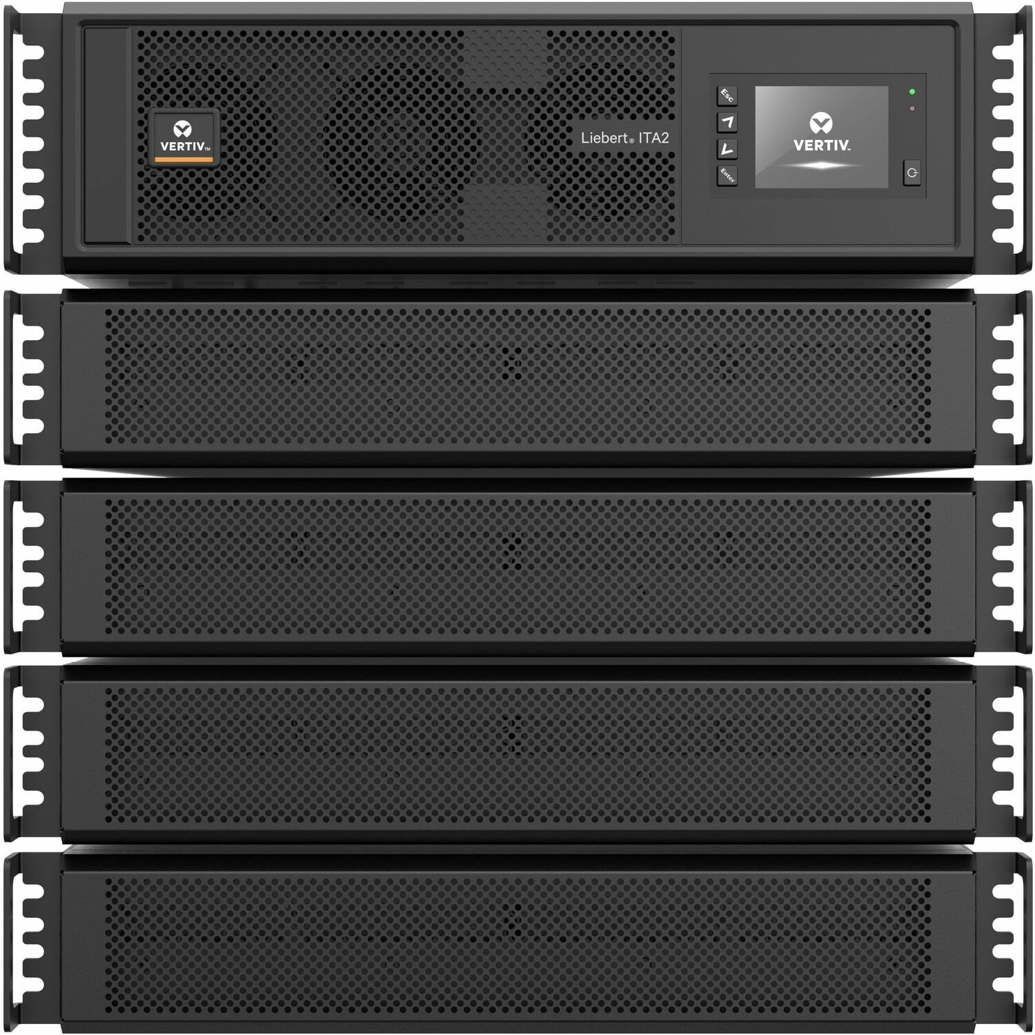 Vertiv Liebert ITA2 UPS - 30kVA/30kW; 400VAC (240VAC) 3-phase 4 Wire with Unity Card, Includes 2 pair of ITA2 VRLA battery (ITA2-30KRT400V11UN)