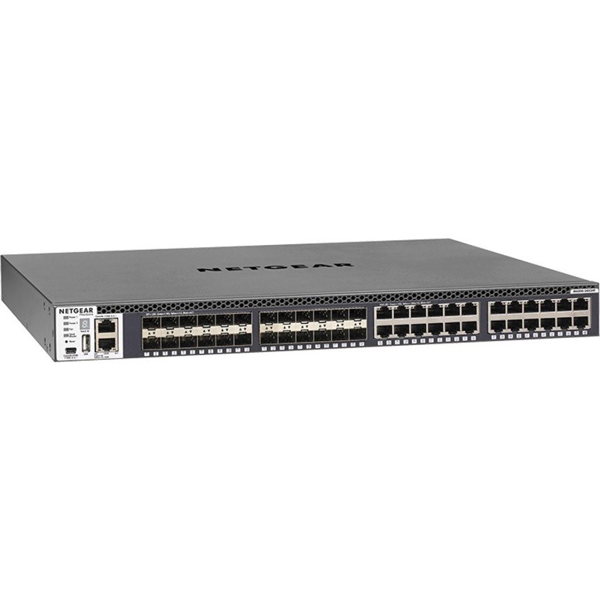 Netgear M4300 M4300-24X24F 24 Ports Manageable Layer 3 Switch - 10 Gigabit Ethernet, Gigabit Ethernet - 10GBase-T, 10GBase-SR, 10GBase-LR, 1000Base-SX, 1000Base-LX, 10GBase-LRM