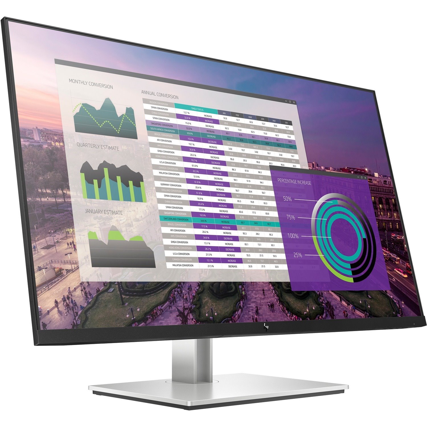 HP Business E324q 32" Class QHD LCD Monitor - 16:9 - Silver