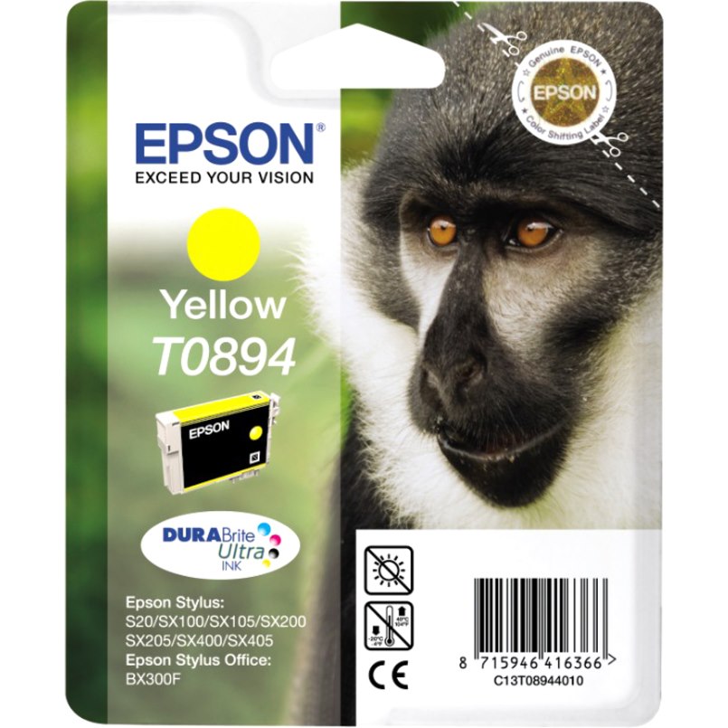 Epson DURABrite T0894 Original Inkjet Ink Cartridge - Yellow - 1 Pack