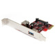 StarTech.com 2 port PCI Express SuperSpeed USB 3.0 Card with UASP Support - 5Gbps - 1 Internal 1 External