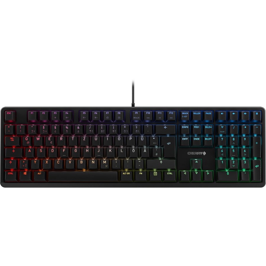 CHERRY G80-3000N RGB Toetsenbord - Kabel Verbinding - USB Interface - RGB LED - Duits - QWERTZ indeling - Zwart
