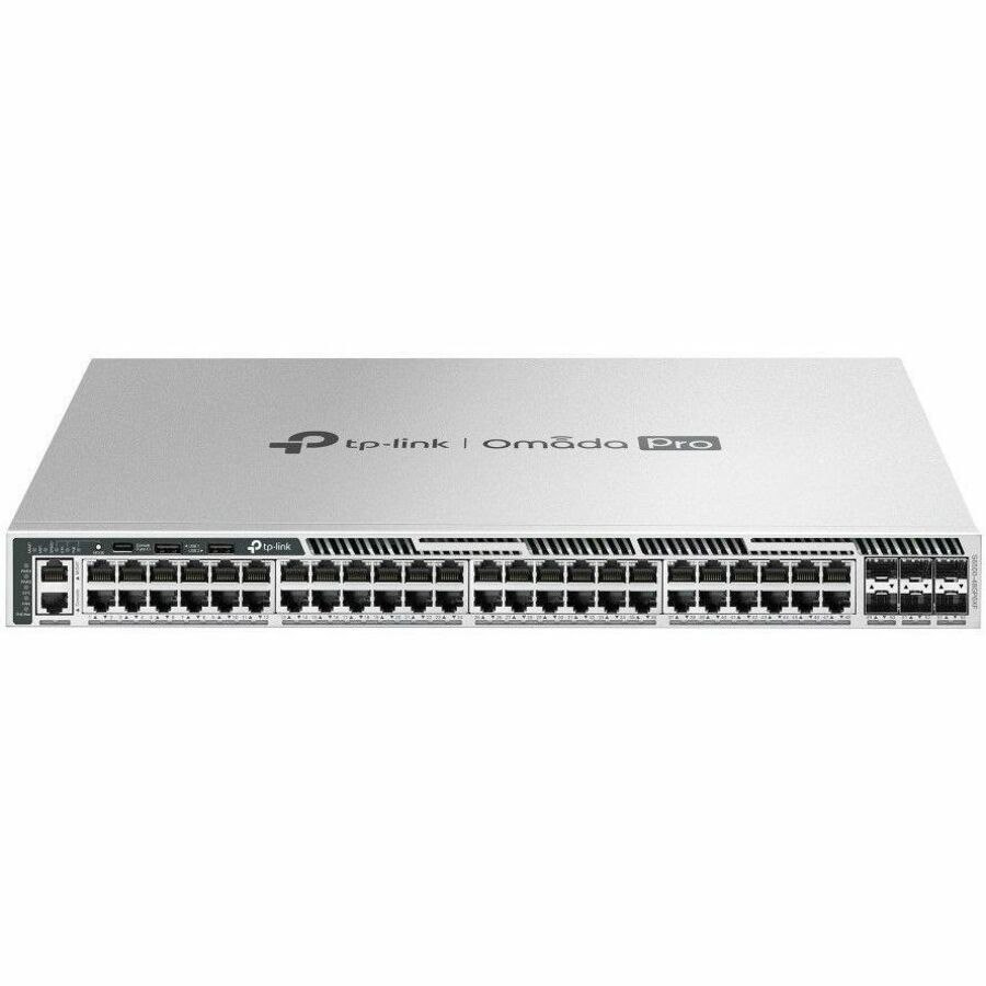 TP-Link Omada Pro 48-Port Gigabit Stackable L3 Managed PoE+ Switch with 6 10G Slots