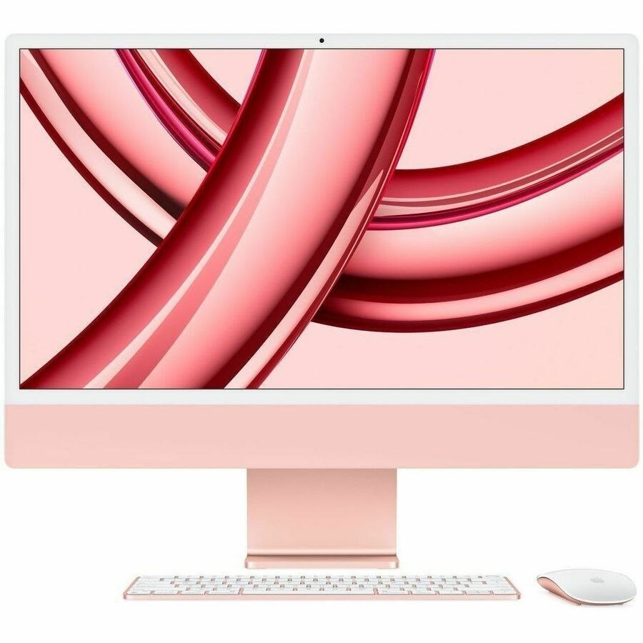 Apple iMac MQRT3B/A All-in-One Computer - Apple M3 Octa-core (8 Core) - 8 GB RAM - 256 GB SSD - 61 cm (24") 4.5K 4480 x 2520 - Desktop - Pink