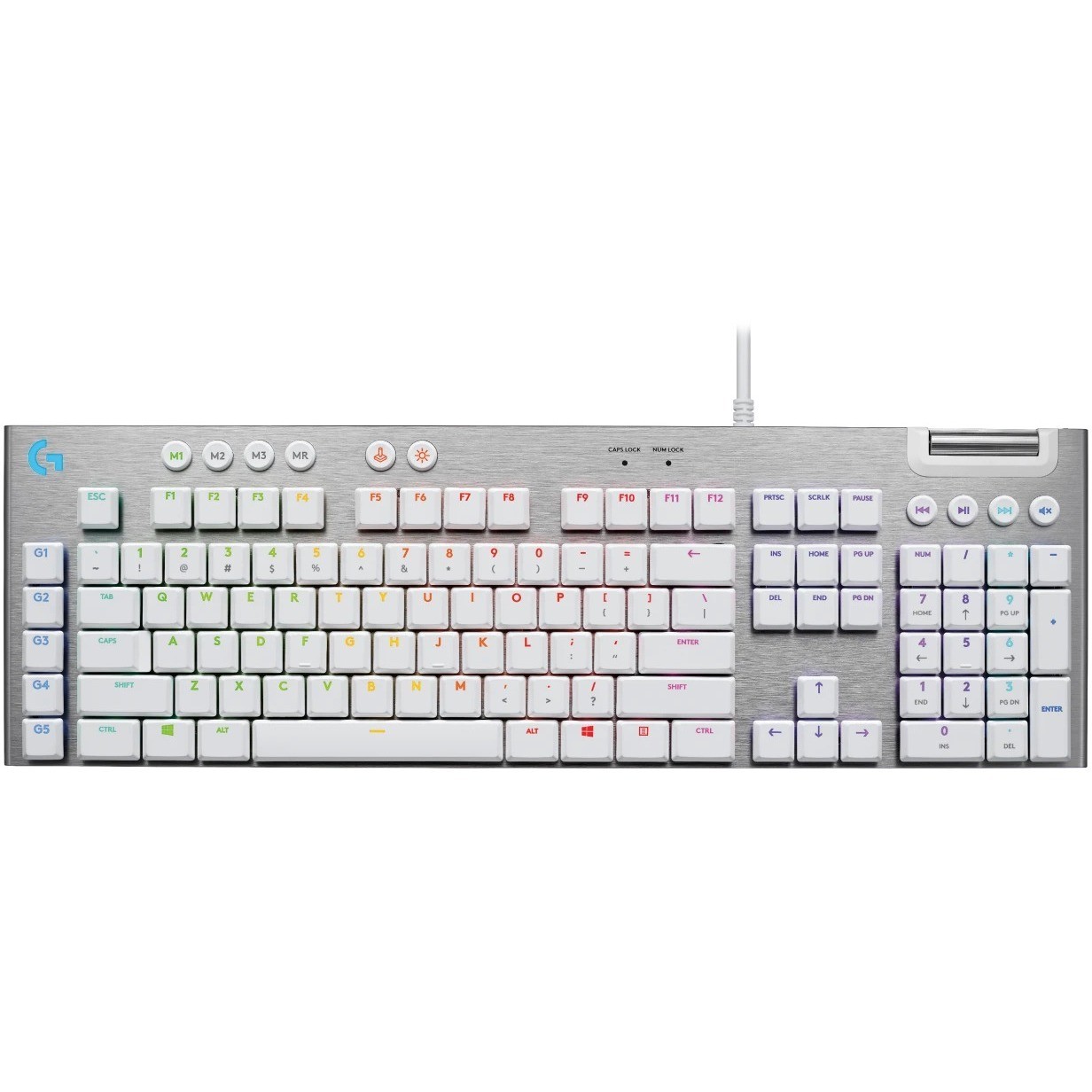 Logitech G G815 Gaming-toetsenbord - Kabel Verbinding - USB Interface - Frans - AZERTY indeling - Wit