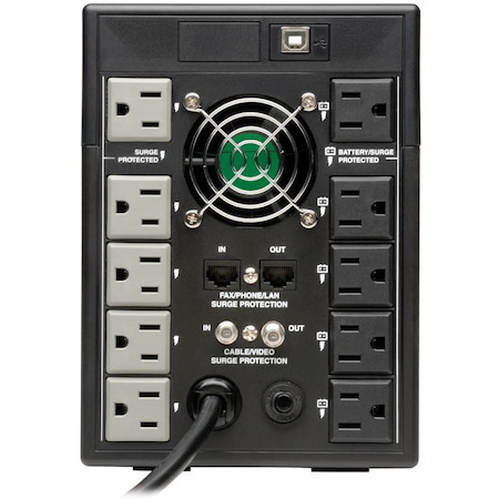Eaton Tripp Lite Series SmartPro 1500VA 900W 120V Line-Interactive Sine Wave UPS - 10 Outlets, LCD, USB, Tower