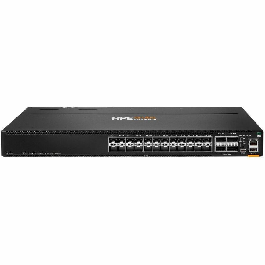 Aruba CX 8100 24p SFP+ 25G 4p QSFP28 100G Backto-Front 3xFan 2xAC Bundle