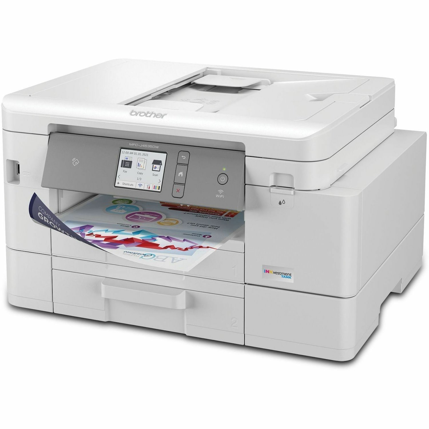 Brother MFC-J4535DWXL Wired & Wireless INKvestment Tank Inkjet Multifunction Printer - Color