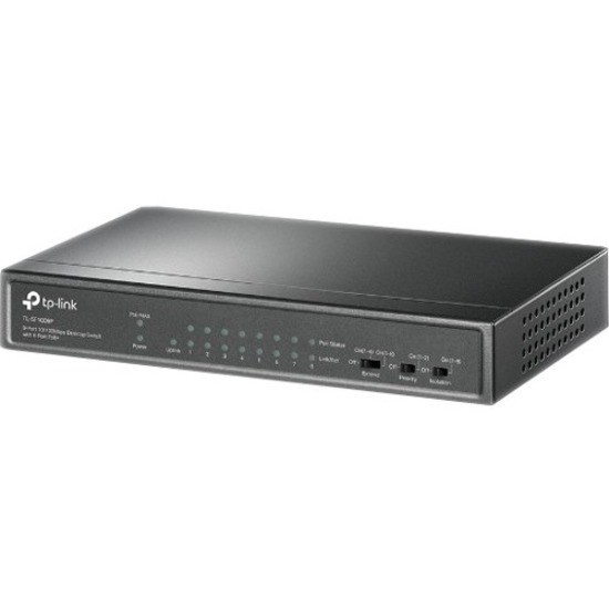 TP-Link TL-SF1009P - 9-Port 10/100Mbps Desktop Switch with 8-Port PoE+