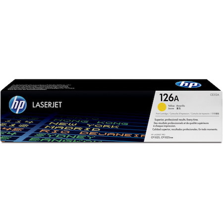 HP 126A (CE312A) Original Standard Yield Laser Toner Cartridge - Single Pack - Yellow - 1 Each