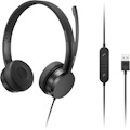 Lenovo USB-A Wired Stereo On-Ear Headset (with Control Box)